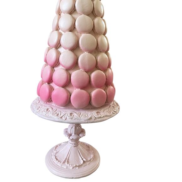 Peppermint Square Pink Ombre Macaron Tree 18in Resin Chic Holiday Decor NEW - Picture 7 of 11